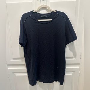 Vince Leather Trim Shirt